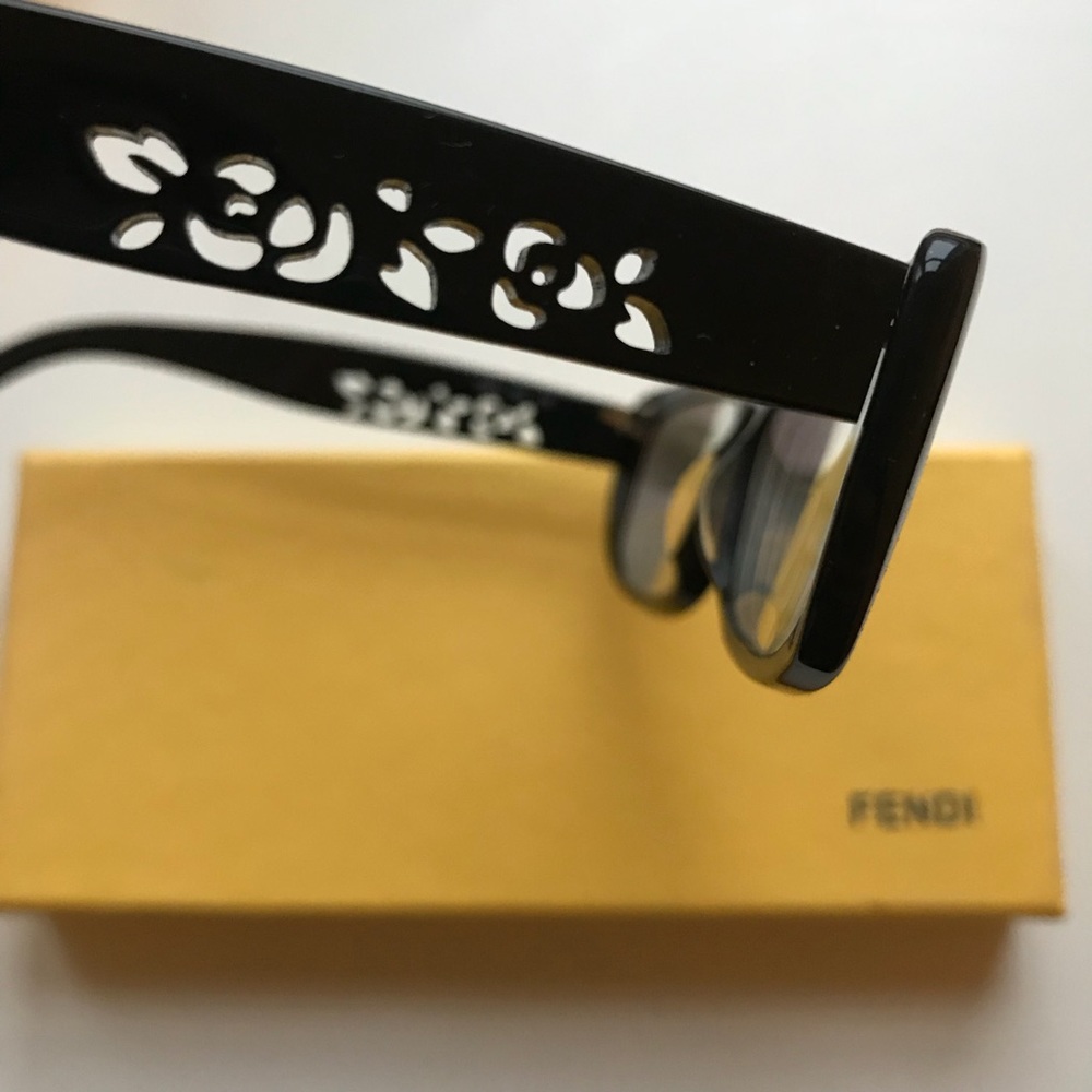 Fendi Hand-Carved Eyeglasses Frames w/Case and Box