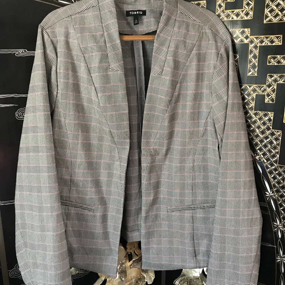 Torrid 4x plaid blazer