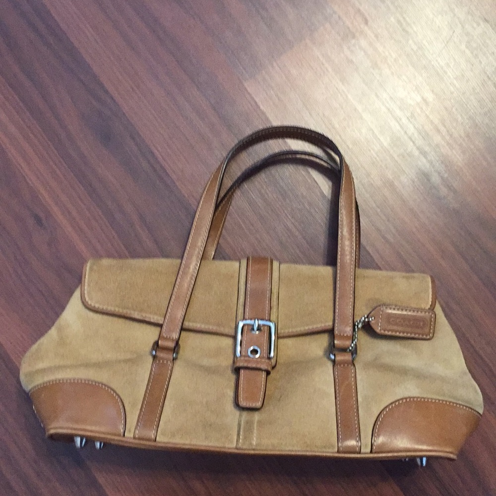 Vintage 90s Coach Suade and leather bag