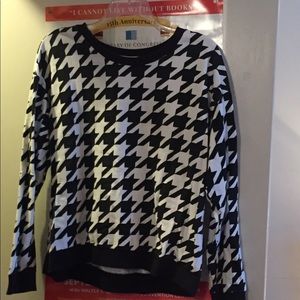 Herringbone print sweatshirt