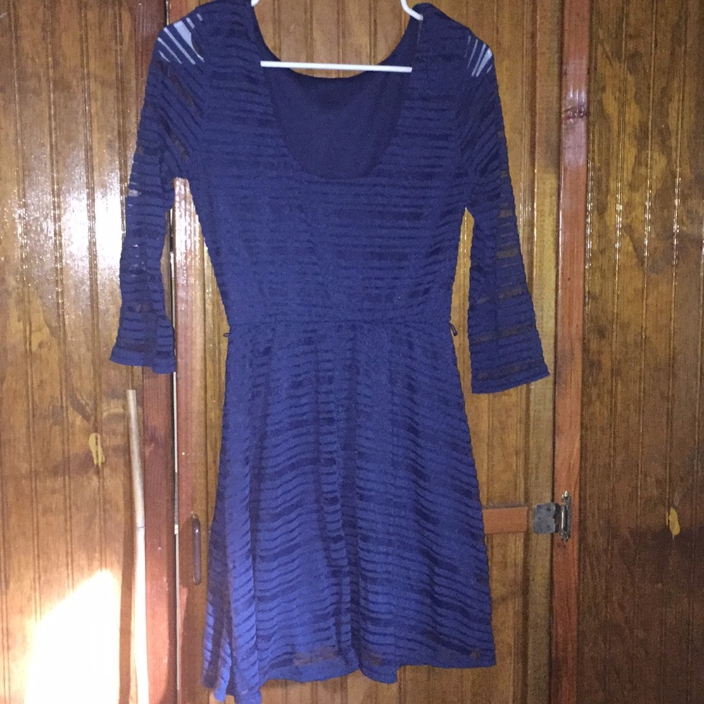 Navy blue A-line dress