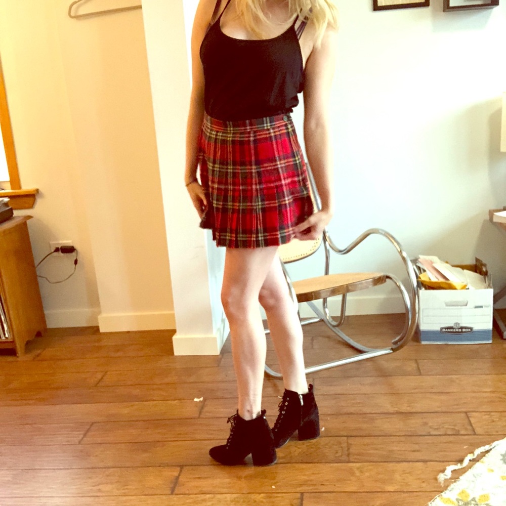 Urban Renewal plaid mini skirt.