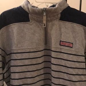 Vineyard vines striped quarter zip sweater