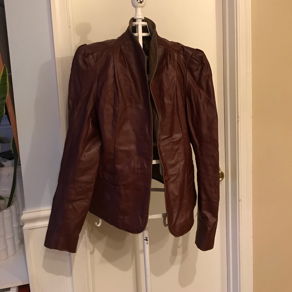 Vintage leather blazer