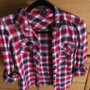 Red and blue flannel