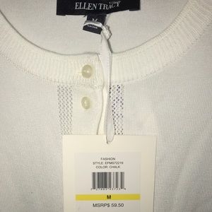 ELLEN TRACY Button up Sweater. Brand New. NWT.