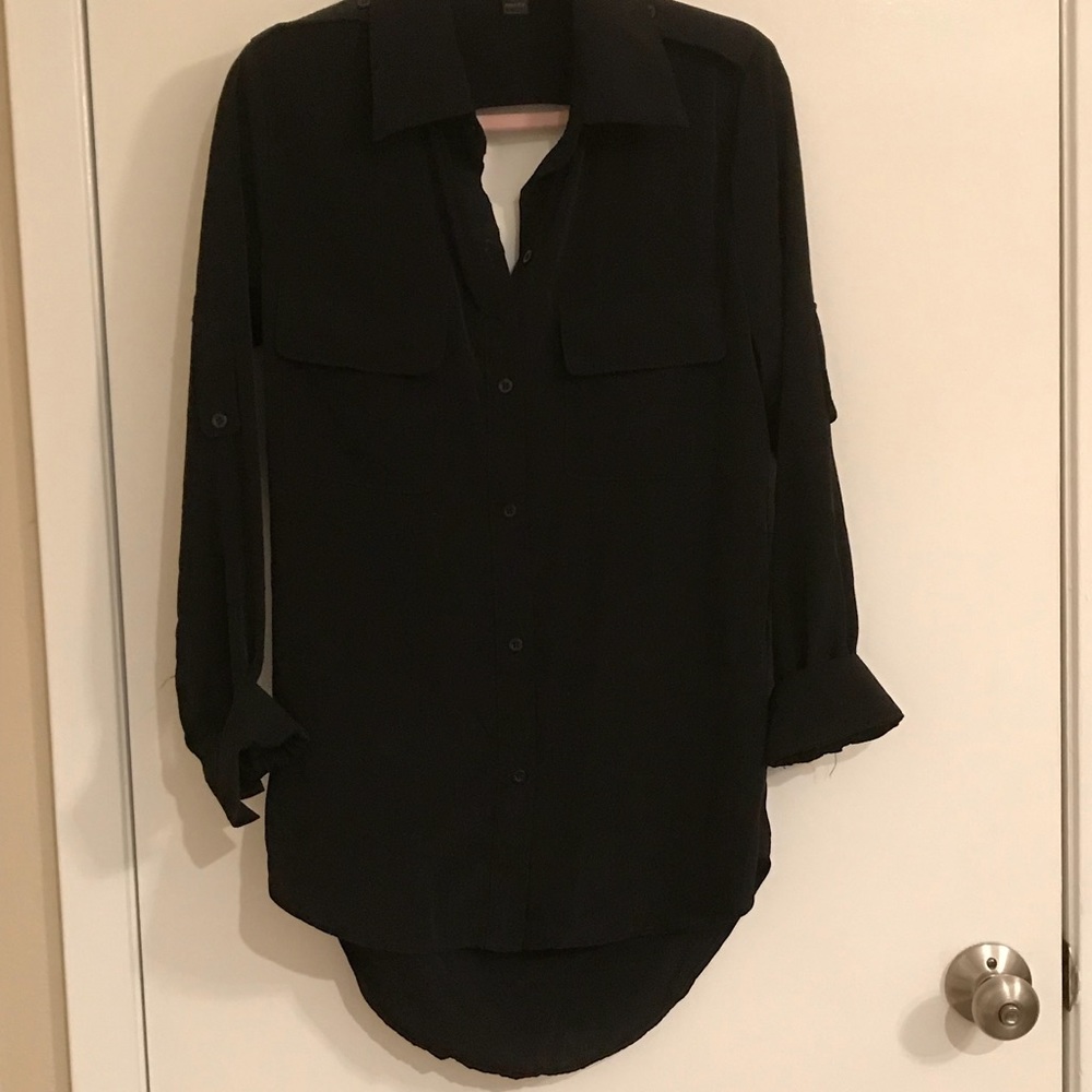 Black button down tunic