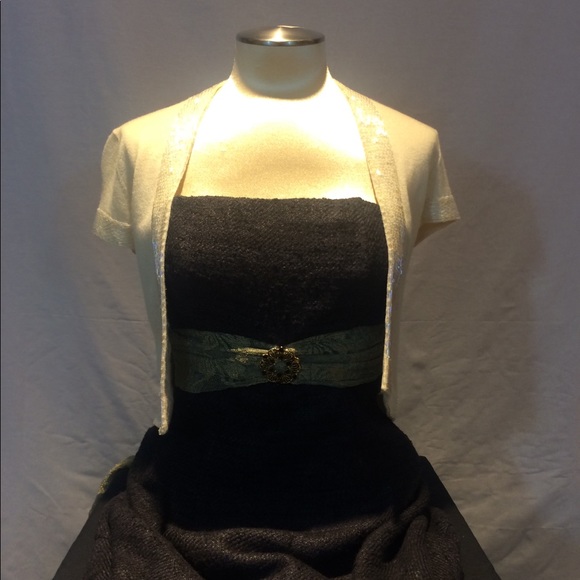 { Rampage} Size 8 Grey Wool Strapless Dress - Picture 5 of 6