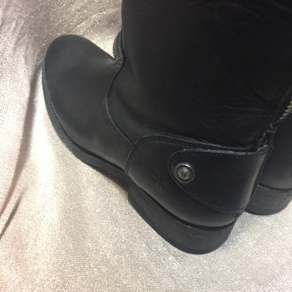 Frye | Shoes | Frye Melissa Button Back Zip Black Boots 347544 | Poshmark