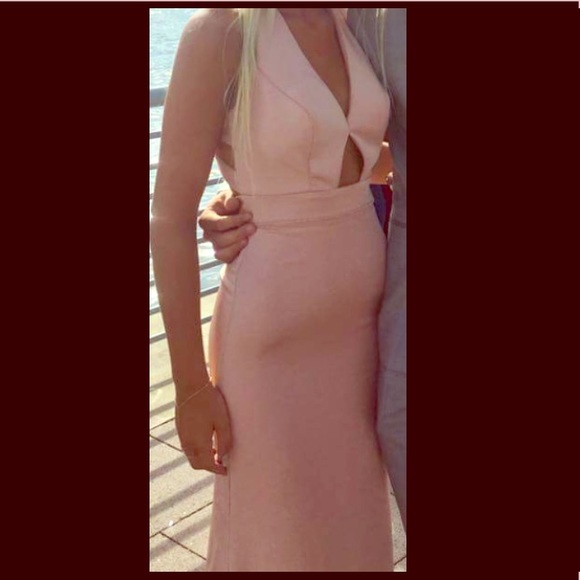 Pink cutout formal dress - Picture 1 of 5