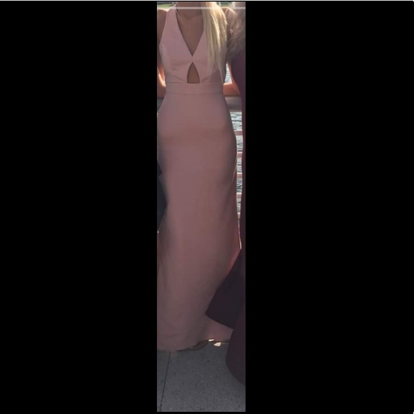 Pink cutout formal dress - Picture 3 of 5