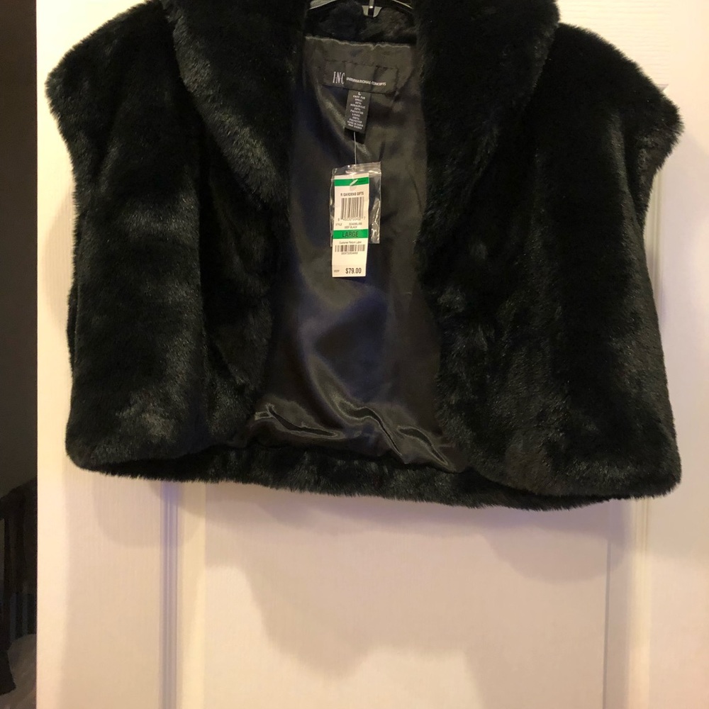 INC Faux Fur Scarf Collar