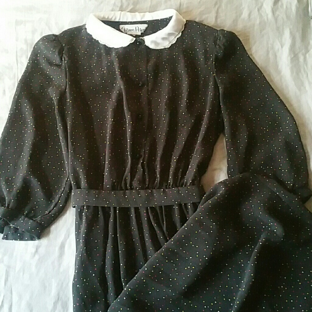 Adorable Vintage Multicolored Polkadot Dress