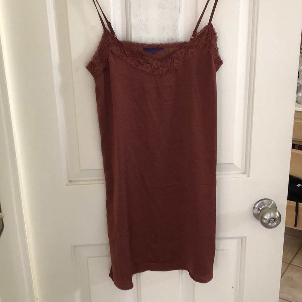 Aeropostale silk copper dress