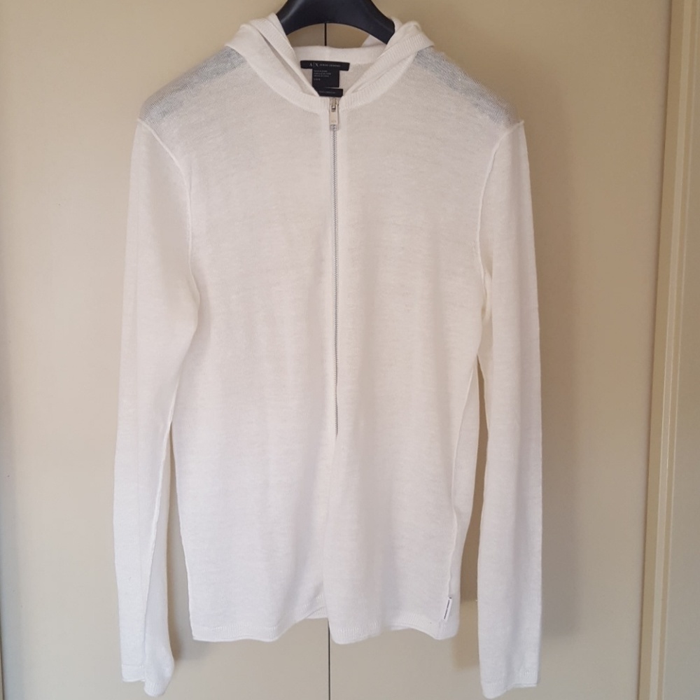 Mens lightweight Linen Hoodie with zipper
