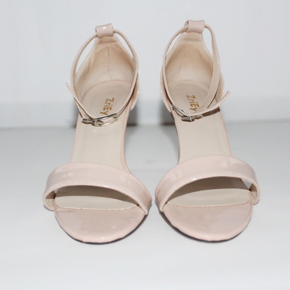 Ankle Strap Mid Heels Sandals