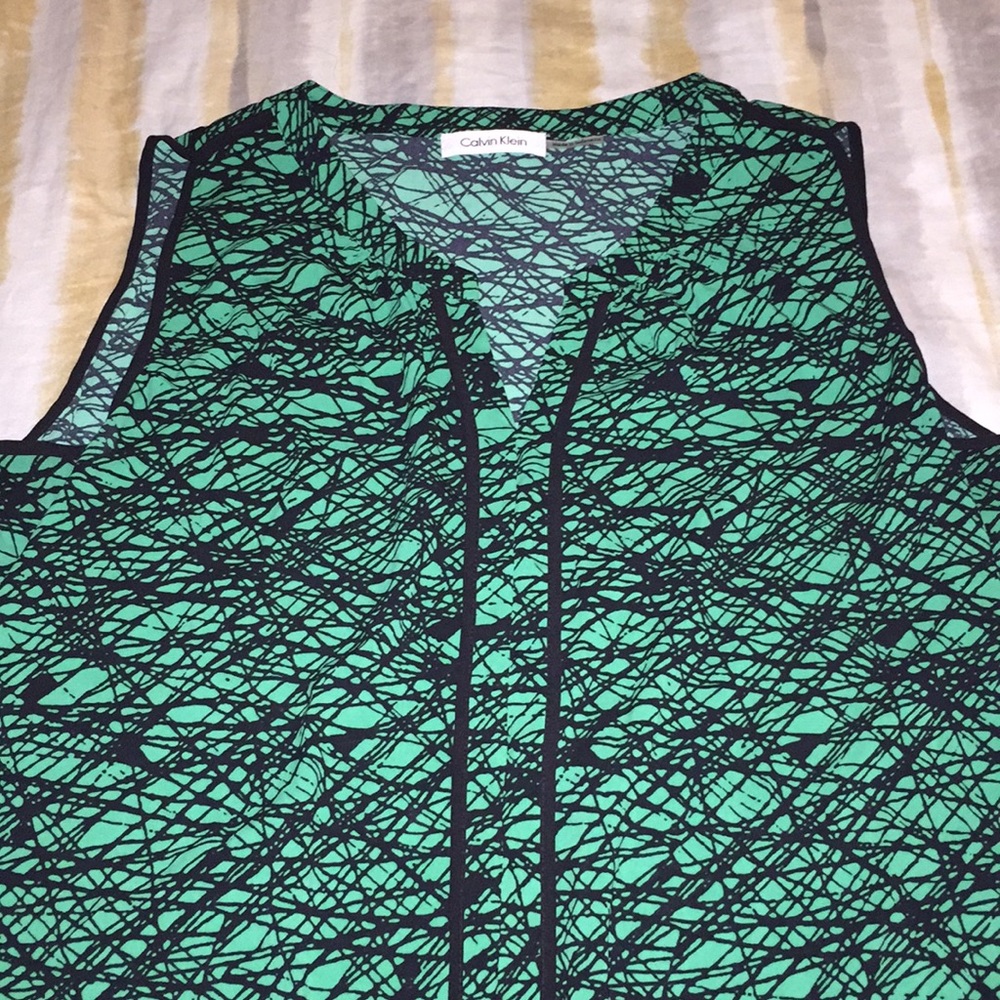 Calvin Klein sleeveless green top