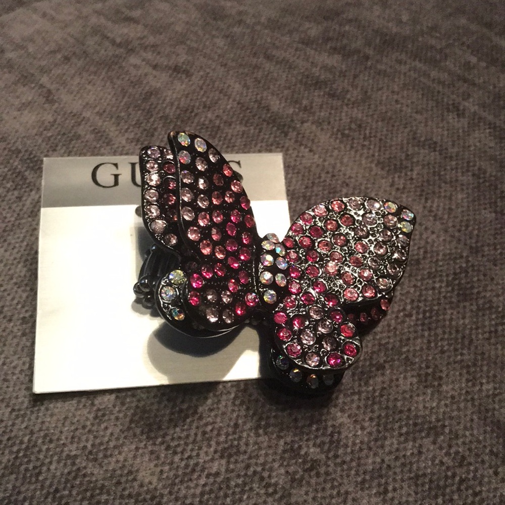 Beautiful pink butterfly ring