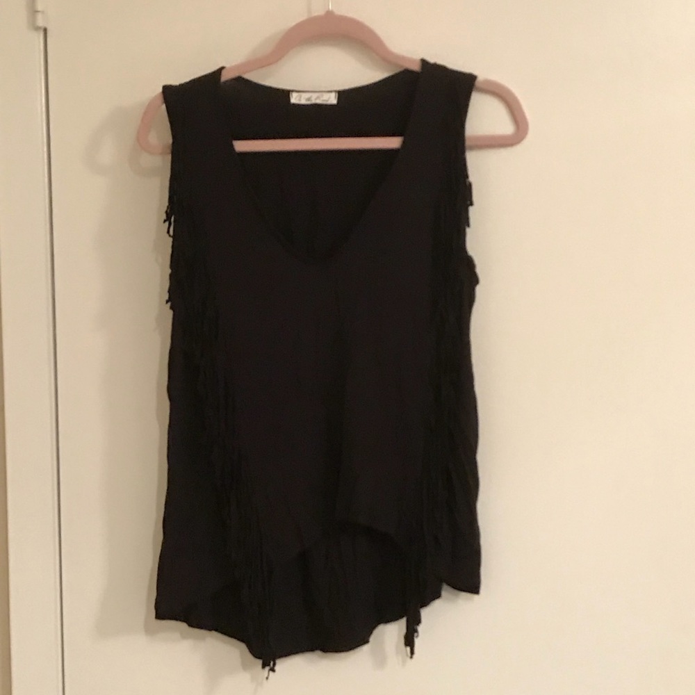 Black fringe tank