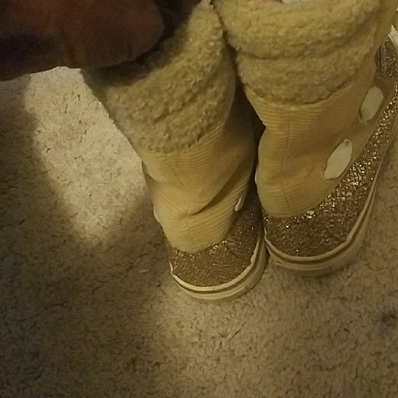 Gorgeous Sperry Tan and Gold Glitter Boots - Picture 3 of 4