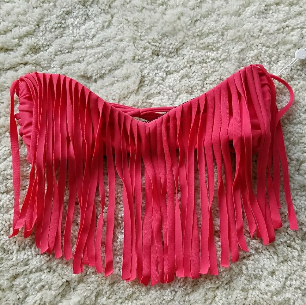 NWT NEVER WORN ACACIA BIKINI TOP W/ FRINGE RARE XS