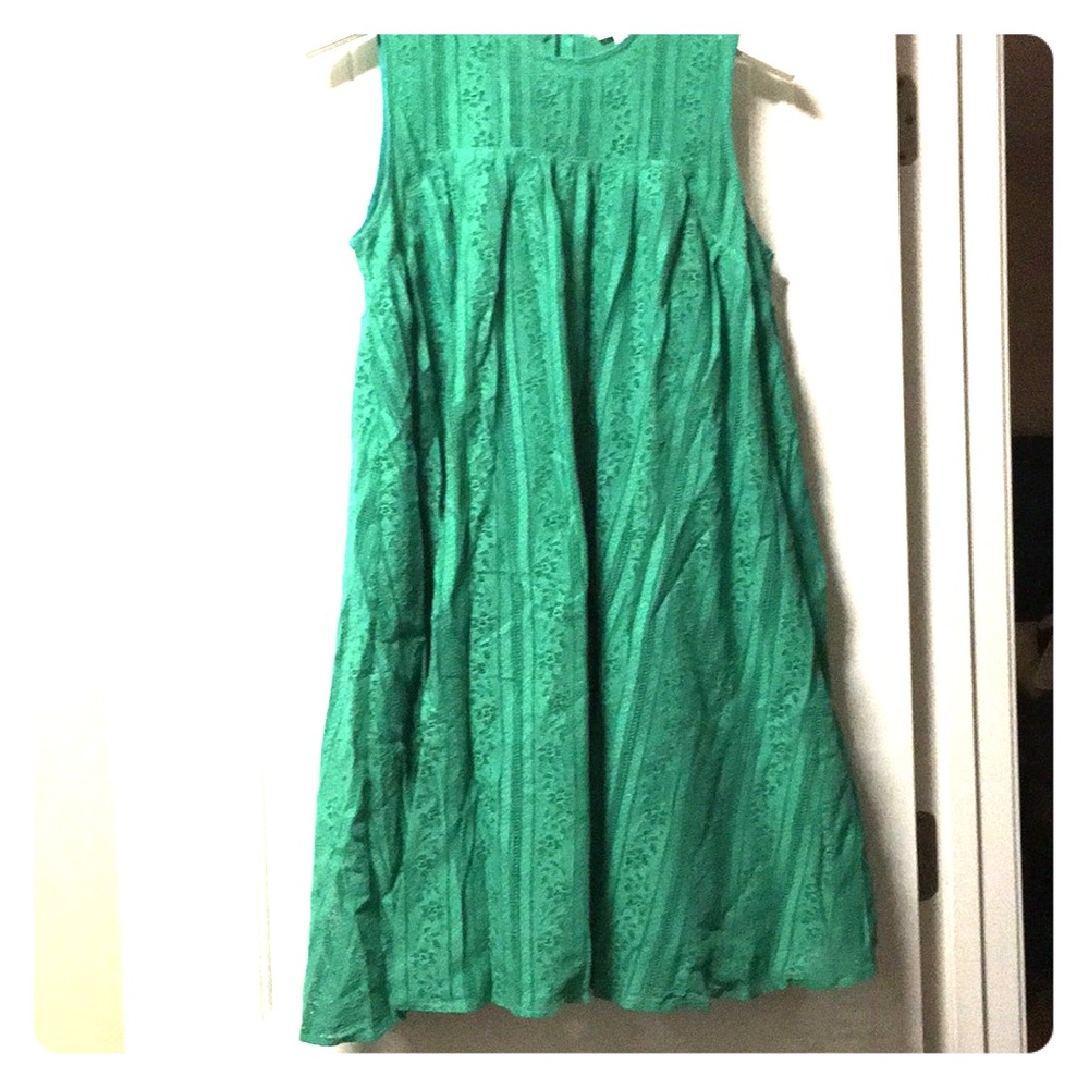 Green Lace Swing Dress