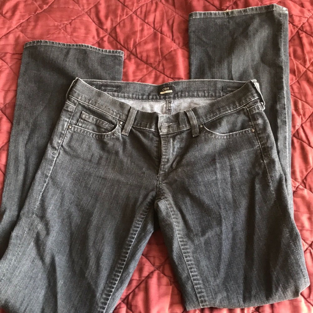 Light washed black denim jeans