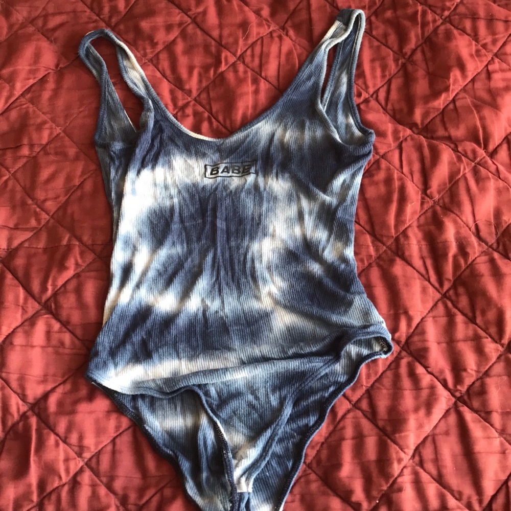 Tie dye “Babe” body suit