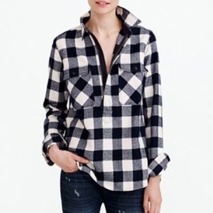 J Crew buffalo check flannel shirt jacket