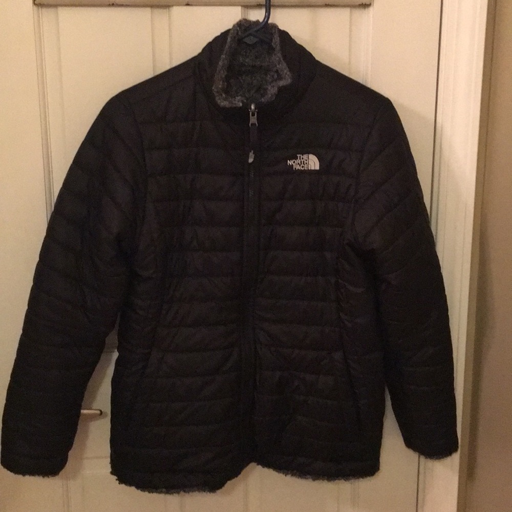 Girls North Face Mossbud Reversible coat size XL