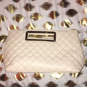 Quilted Faux Leather Clutch