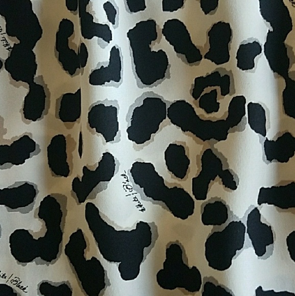 White House Black Market Silk Animal Print Blouse - Picture 7 of 8