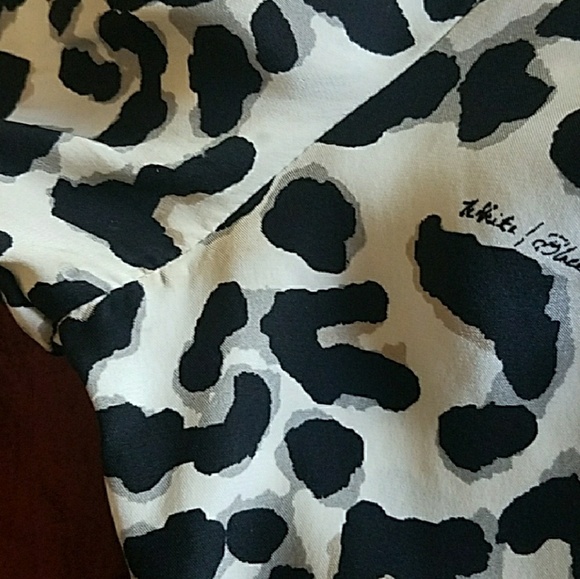 White House Black Market Silk Animal Print Blouse - Picture 8 of 8