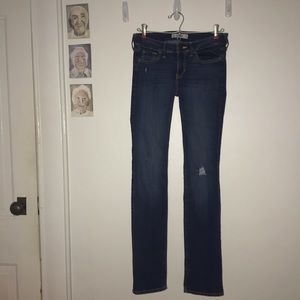 Hollister - Dark Wash Distressed Skinny Jeans