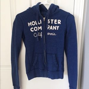 Hollister Co. Blue Zip up Sweatshirt
