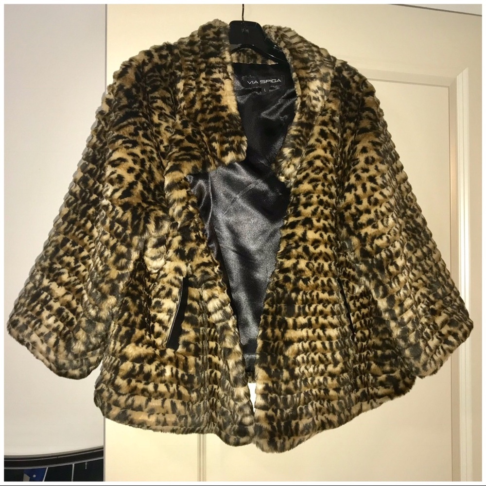 Via Spiga Faux Fur Jacket