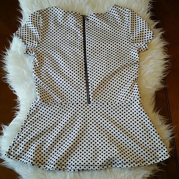 Jules & Leopold White & Black Polka Dot Top - Picture 3 of 3