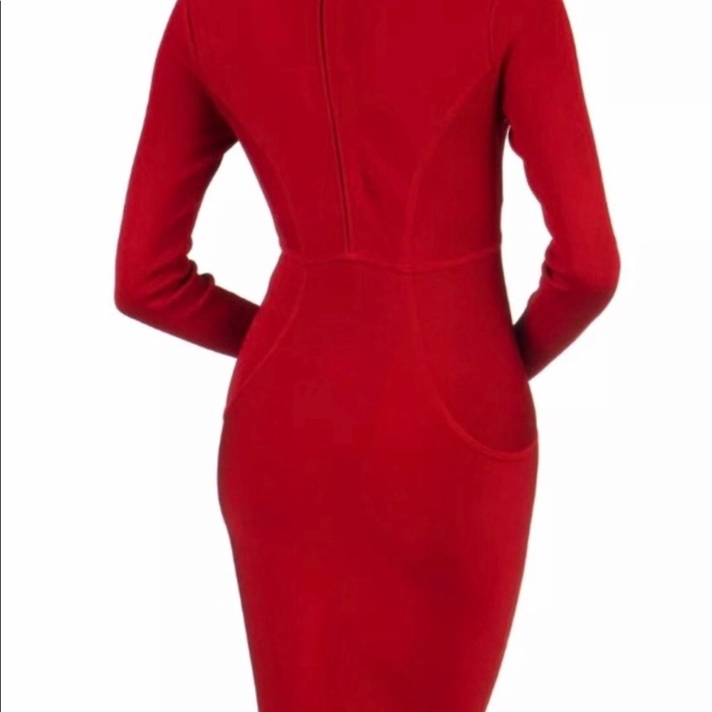 Ted Baker Red Aspin Celebrity bodycon Dress