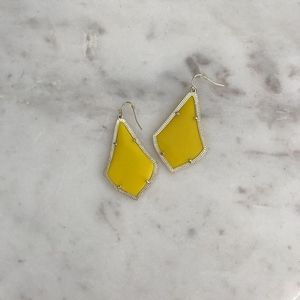 Kendra Scott Yellow & Gold Alex Drop Earrings