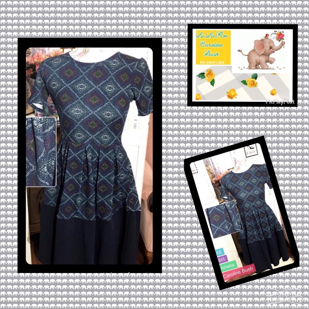 LuLaRoe Amelia Dress! Dipped!