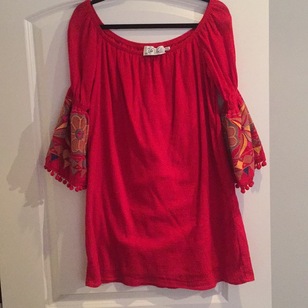 Red mini dress