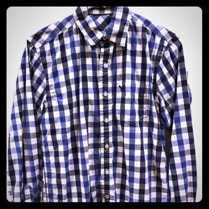 American Eagle Button Down Shirt (XS) Athletic Fit