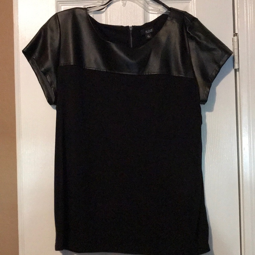 Ana half leather shirt