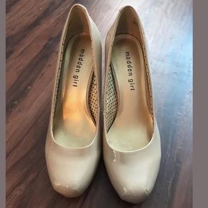 SOLD!!! Madden Girl Nude Patent Heels Pumps