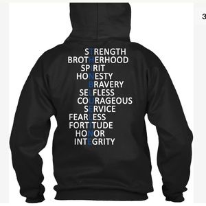 NWT Support Thin blue Line Sweatshirt Small