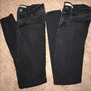Set Of 2 Black Jeggings