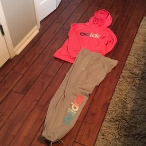Adidas pullover and sweat pants