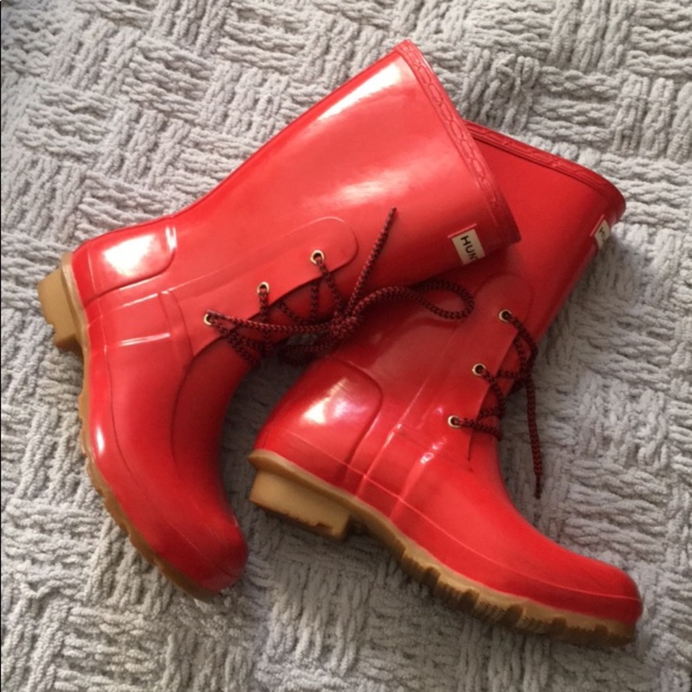 Red Hunter Boots