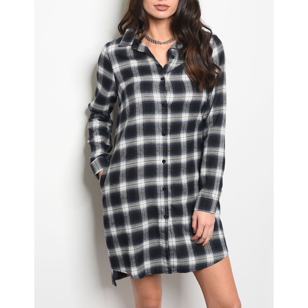 | NAVY PLAID DRESS |