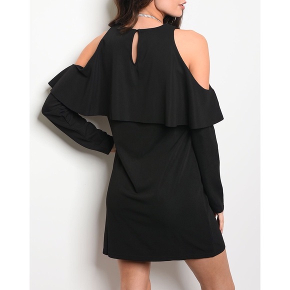 | COLD SHOULDER SHIFT DRESS | - Picture 2 of 2